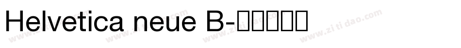 Helvetica neue B字体转换